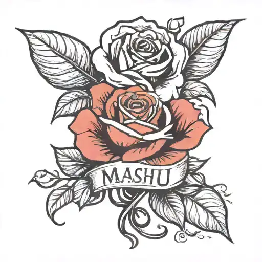 Rose With The Name Mashu On It