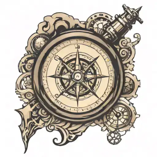 Biker Map With Compass