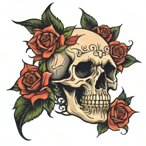 Skull And Roses