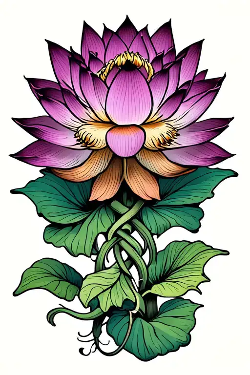 Lotus Flower Intertwined