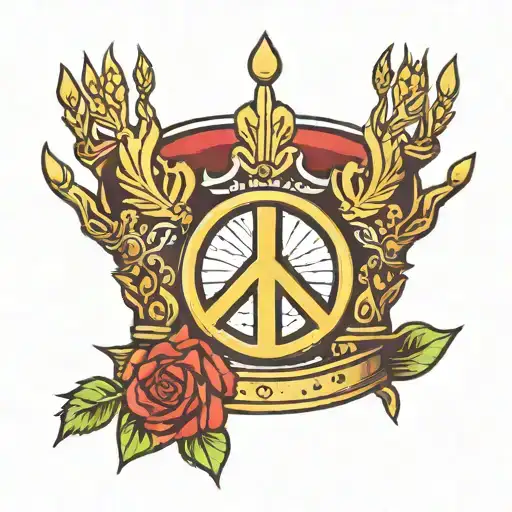 Crown With A Peace Sign