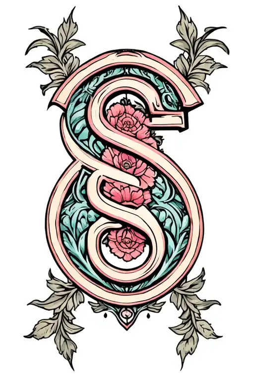 Symmetrical Womb Tattoo For The Initial S Incorporated Somehow