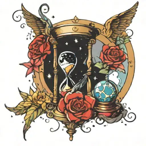 Hourglass Giving Birth To Stars