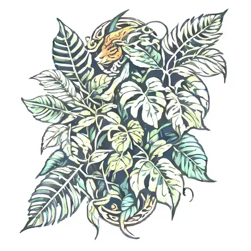 Jungle Plants Nature Man Sleeve