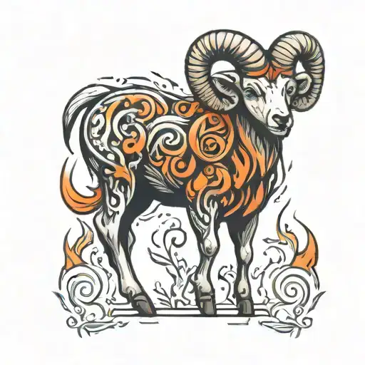 Aries Zodiac Sign Flame
