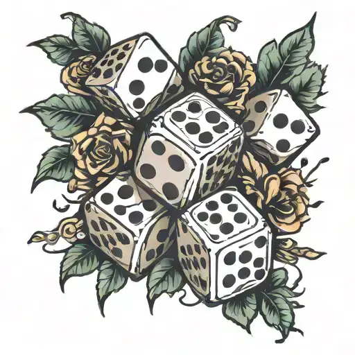 10000 In The Shape Of Dice Rolling