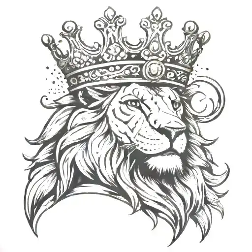 Lion Wearing A Crown