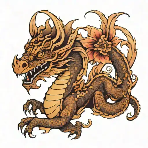 Somerset Dragon But Instead Of Scales Flowers