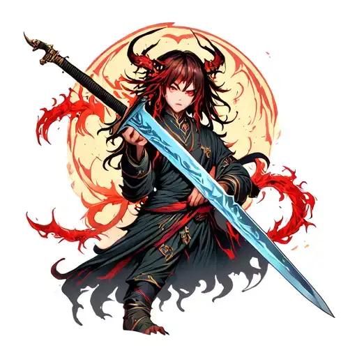 Anime Sword Cutting Demons