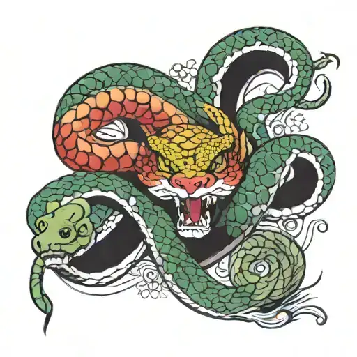 Snake Around Arm Sleeve