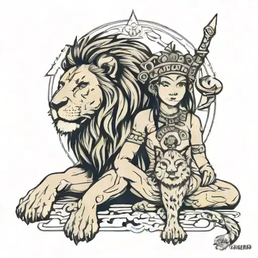 Lion And Injun Girl