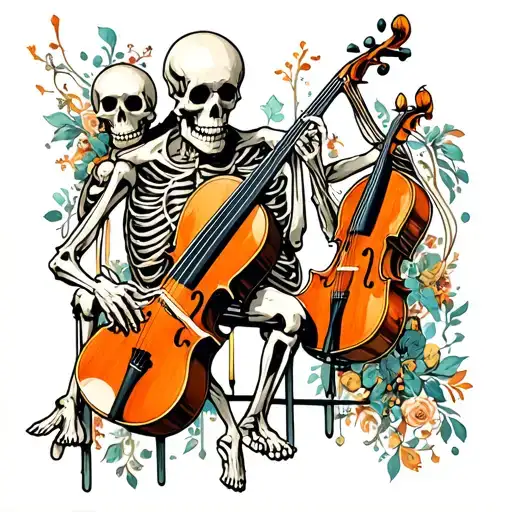Skeleton Orchestra Playing Music