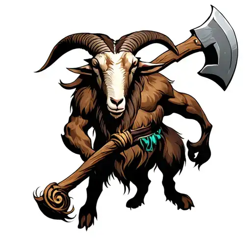 Goat Demon With Axe