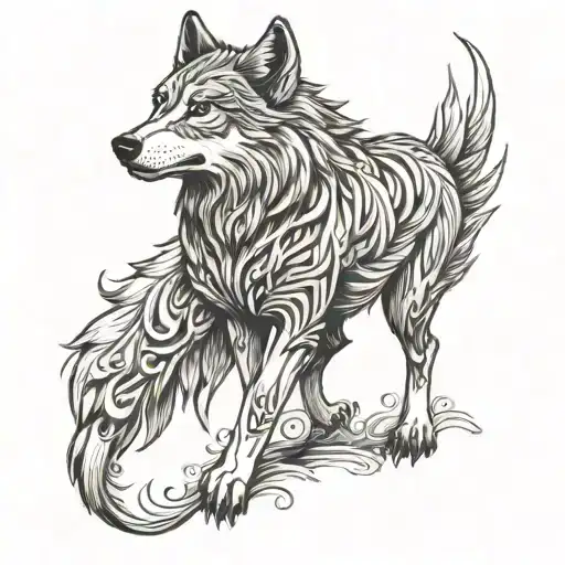 A Wolf Standing