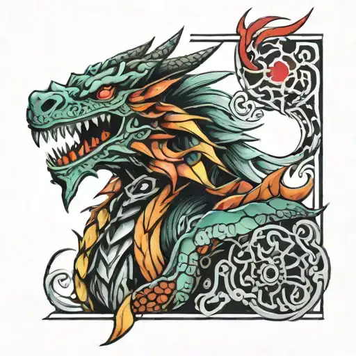 Cyber Dragons Collarbone Men