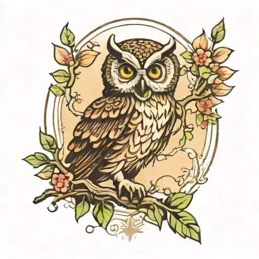 Owl Perched On A Branch