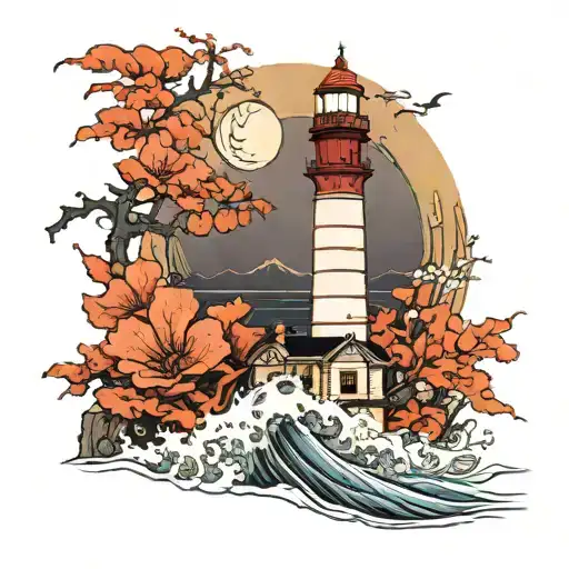 Valencia Lighthouse As Main Image Hit By Hokusai's Hello