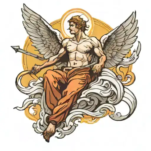 An Angel Saving A Man