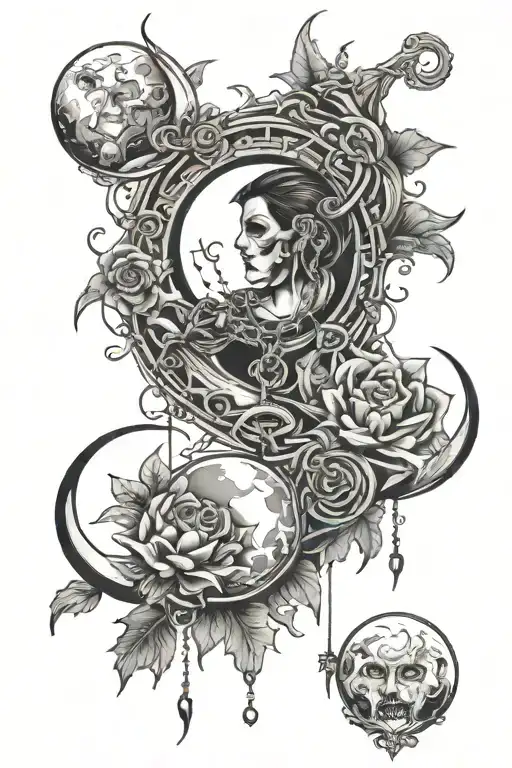 Different Stage Of Moon Chained Up