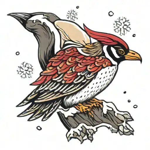 Snow Oil En Leo En King Pinguin Looking