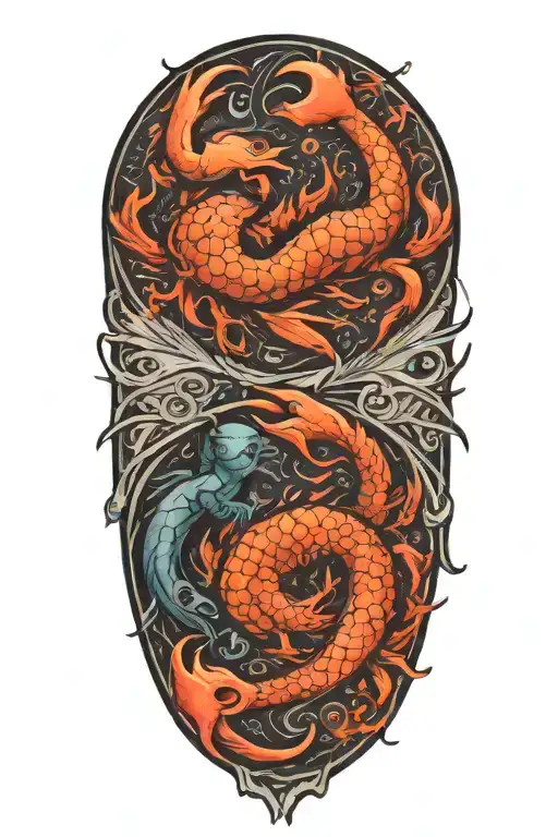 Pisces And Scorpio Zodiac Sign Intertwined