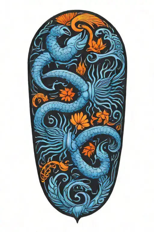 Scorpio And Pisces Zodiac Sign Tattoonwith Virgo And Cancer Protectors
