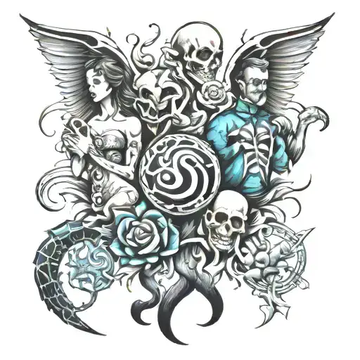 Family Tatoo With Virgo And Cancer Parents And Scorpio And Pisces Children