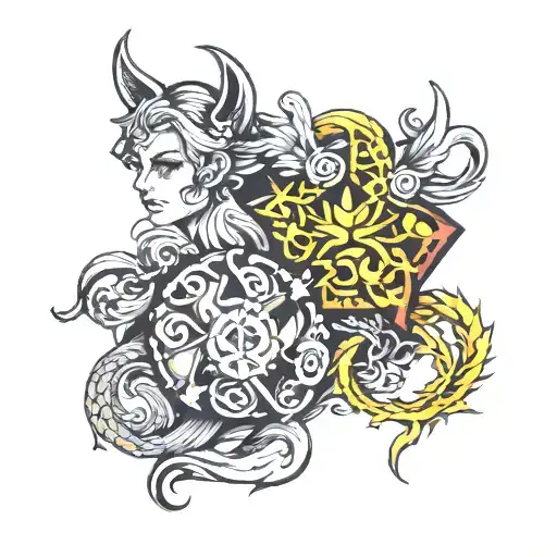 Family Tatoo With Virgo And Cancer Parents And Scorpio And Pisces Children