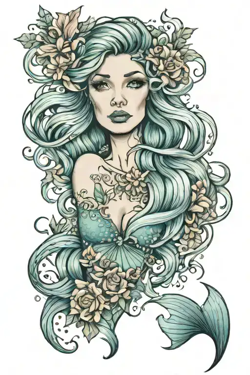 Mermaid Inspired Woman Portrait