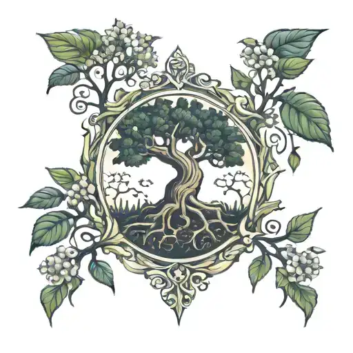 Seed Growing Into Tree Of Life