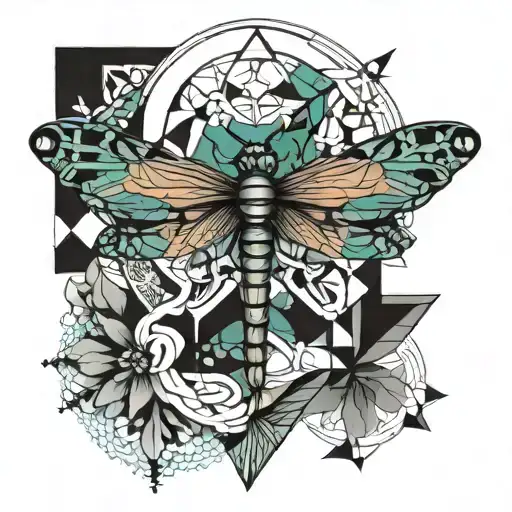 Geometric Mandela Dragonfly