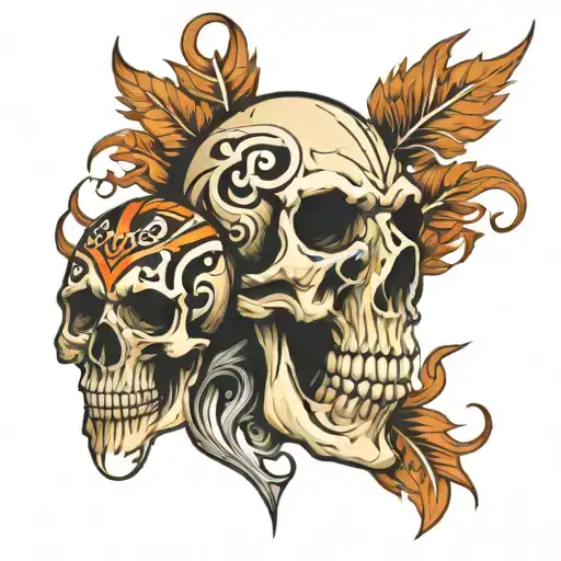 Skull And Tribal