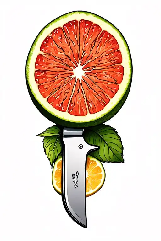 Neo Trad Fruit Slices And Knife