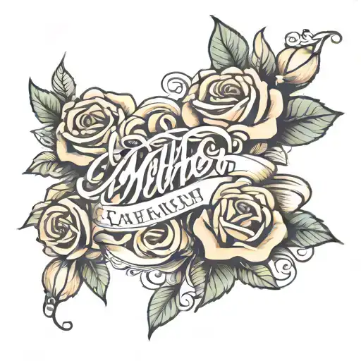 Mother Name With Roses