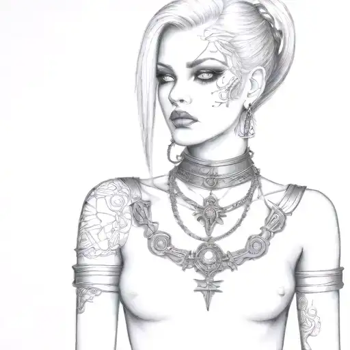 Femme Boy With Slave Collar And Chain Leash Warhammer 40K Night Lords