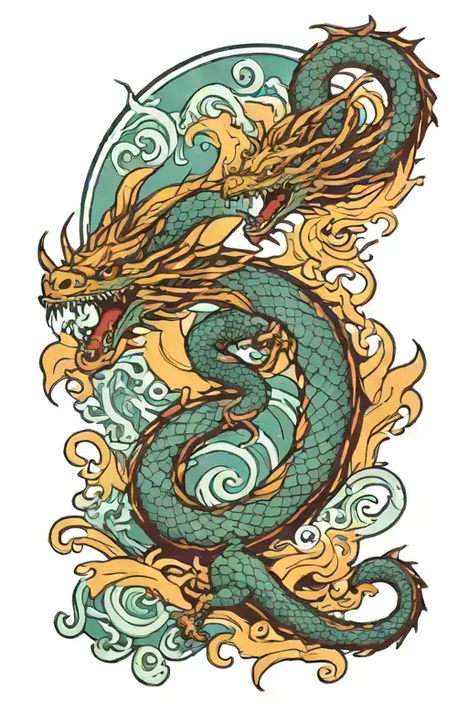 Dragon And Sea
