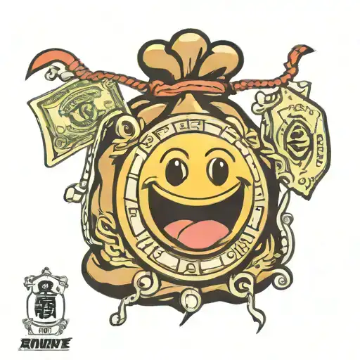 Money Bag With Smiley Face