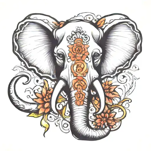 Elephant Head And Octpus