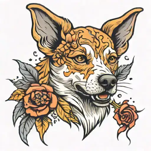 Flowers An Dog And Thunders