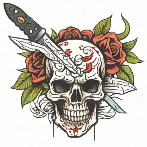 Skull And Knife