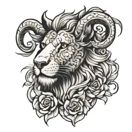 Lion Lamb Cross