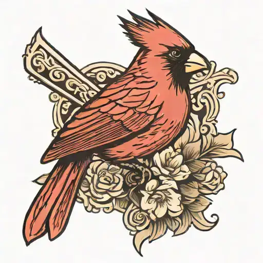 Cardinal Holding Scroll