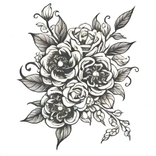 November And April Birth Flowers Intertwined