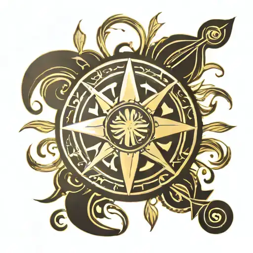 Eban Adinkra Symbol Surrounded By Rays