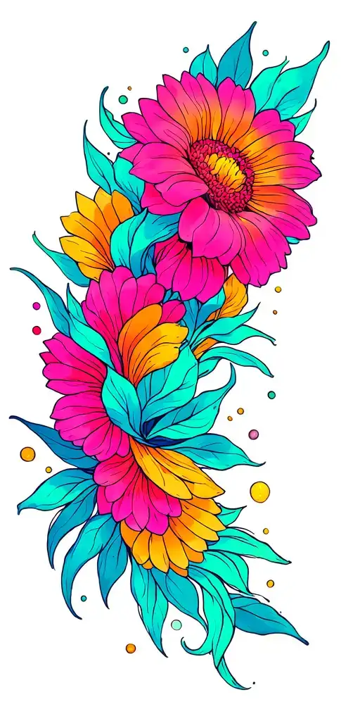 Flower Of Life Surrounded By Colorful Light