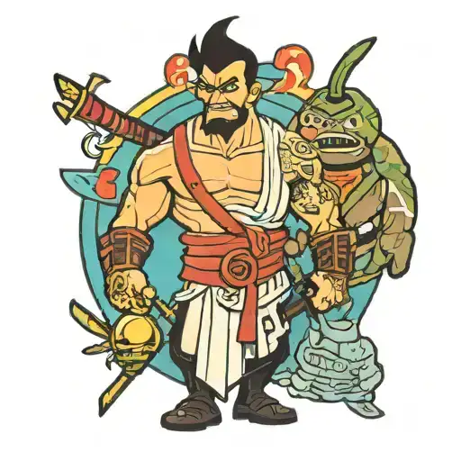 Samurai Jack And Scotman Cartoon Characters