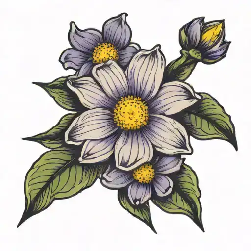 Violet Daisy Narcissus Flower