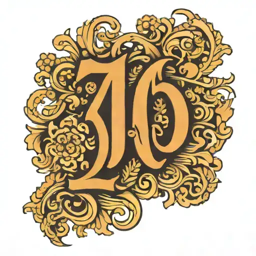 4 0 6 Written Vertically In Block Lettering On Bicep