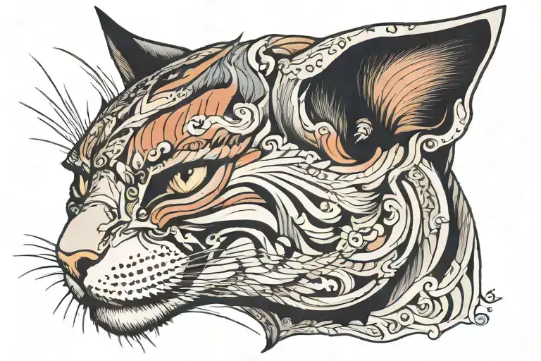 Cat Head From Side View