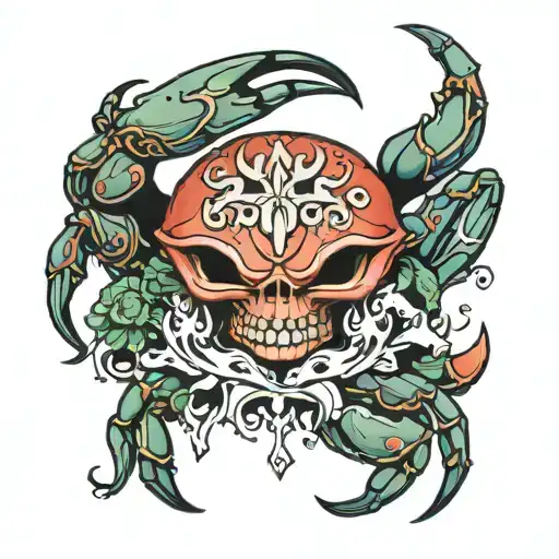 Cancer Crab And Skull
